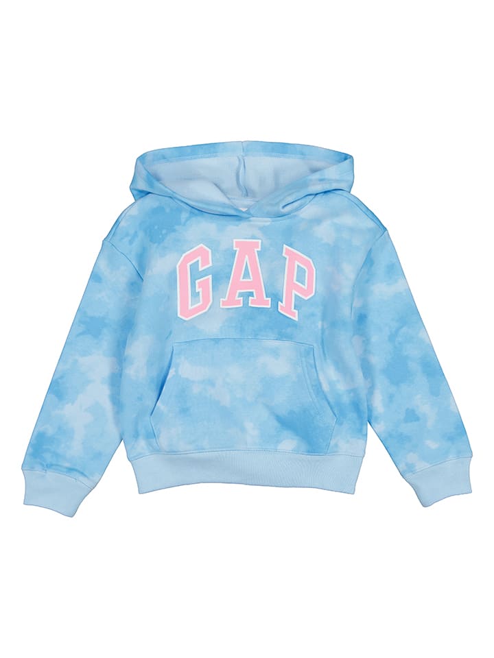 

Толстовка с капюшоном GAP, светло-голубой/белый