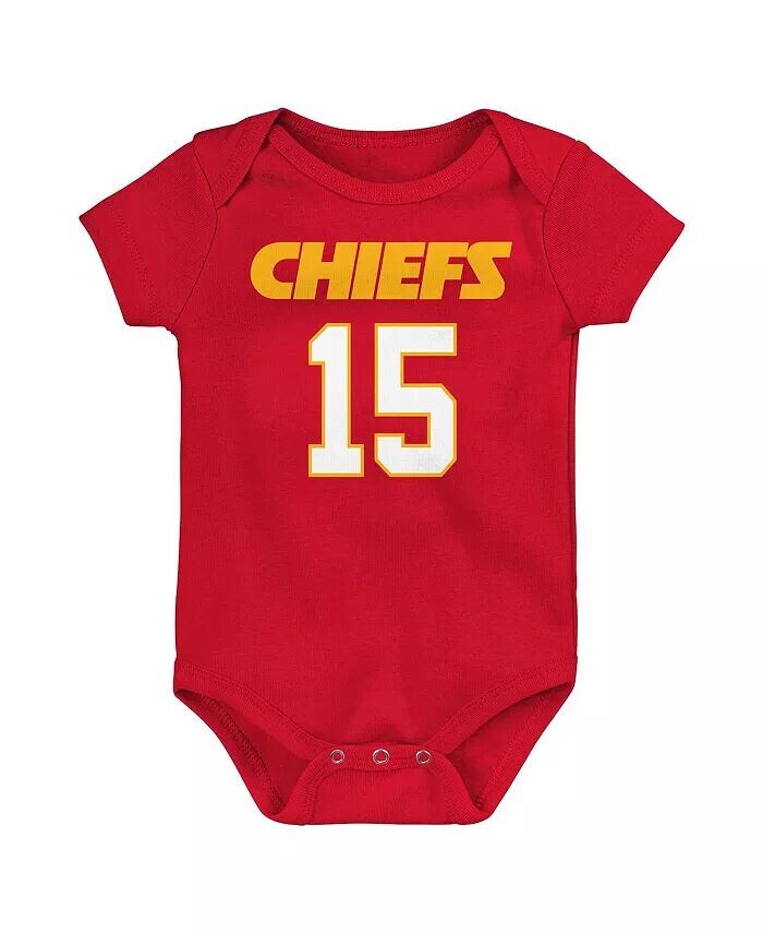 Боди Патрика Махоумса Red Kansas City Chiefs Mainliner для мальчиков и девочек с именем и номером игрока Outerstuff, красный — фото 3
