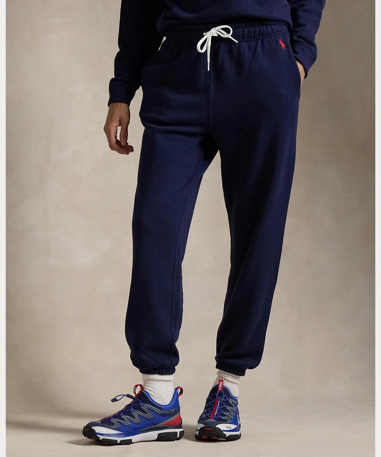 Женские спортивные брюки POLO RALPH LAUREN из хлопка, тёмно-синие — фото 3