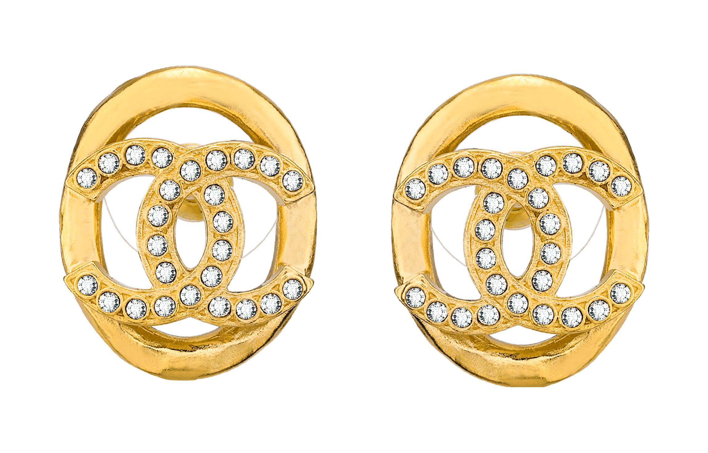 

Chanel Металлические серьги золотые для женщин