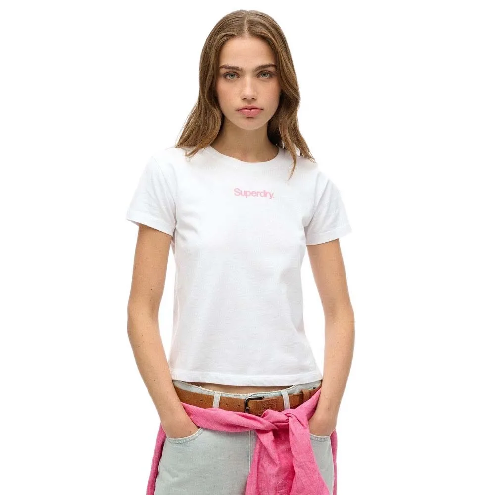 

Футболка с коротким рукавом Superdry Core Logo City Fitted, белый