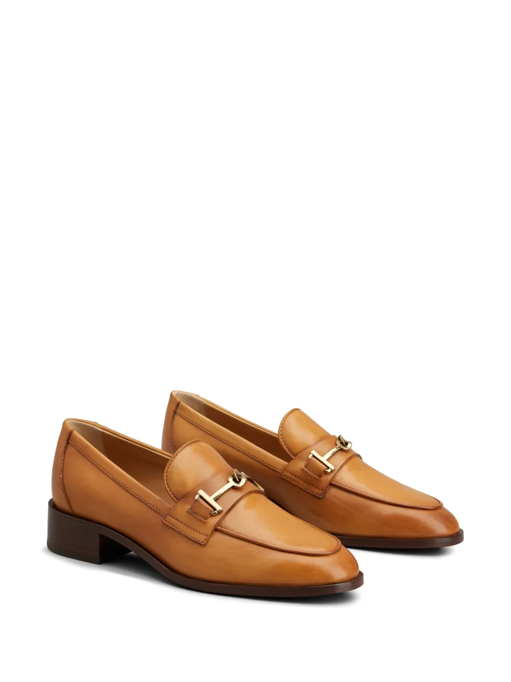 Лоферы на каблуке TOD'S, коричневый — фото 2