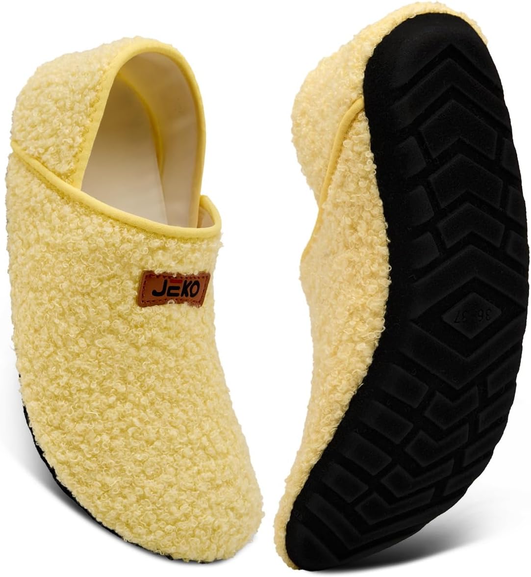 

Домашние тапочки UUBARIS для мужчин и женщин, пушистые носочные тапочки для путешествий и дома, йоги, с утолщенной подошвой, желтый