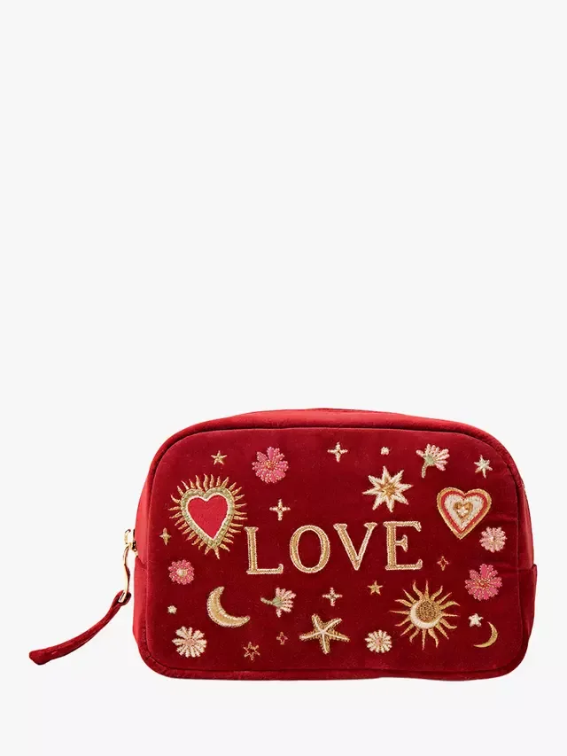 Косметичка Love Charm из чистого органического хлопка, красная Elizabeth Scarlett
