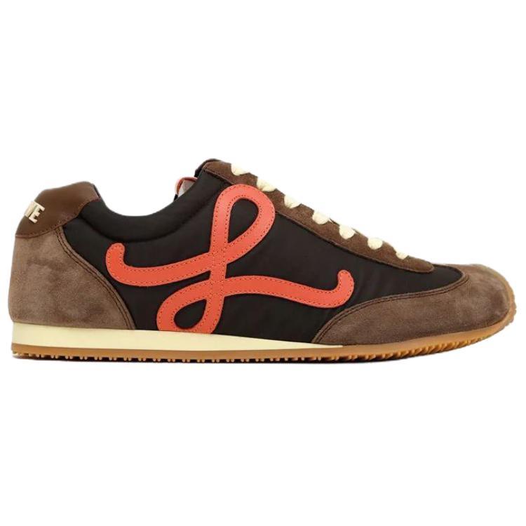 Балетки Ballet Runner 2.0 Low top повседневные женские туфли Chocolate/Coral/Yellow LOEWE, Original Shoe Box Included — фото 3