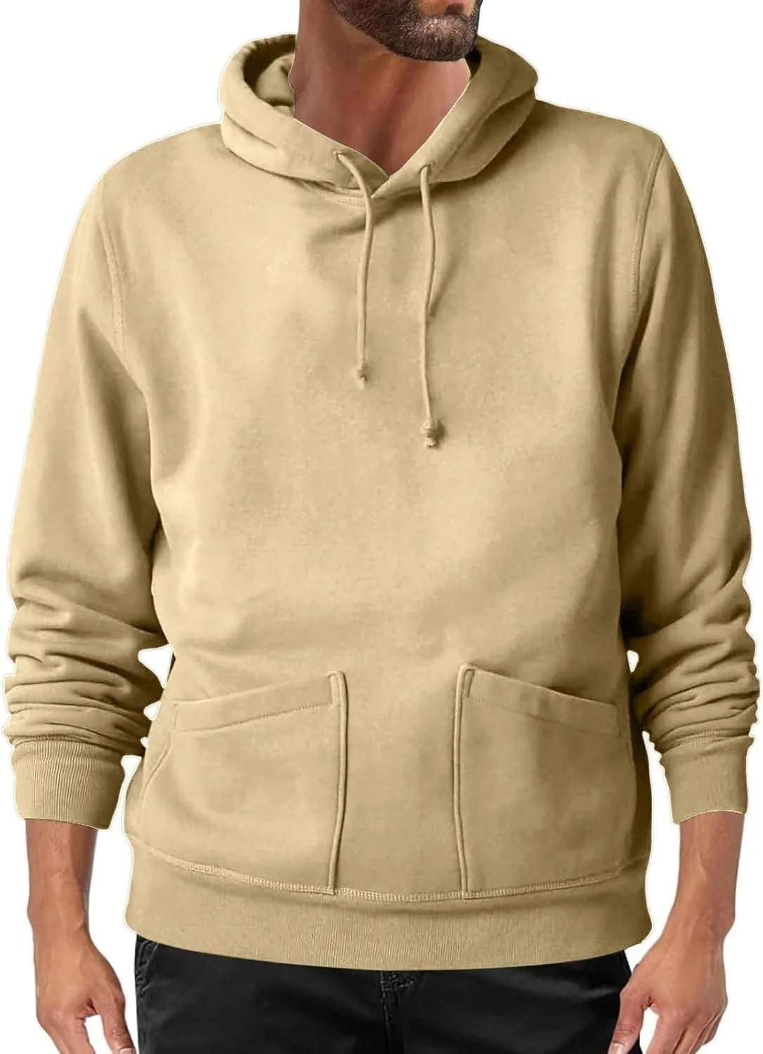 

Толстовка Casual с капюшоном для мужчин, с длинным рукавом и карманами