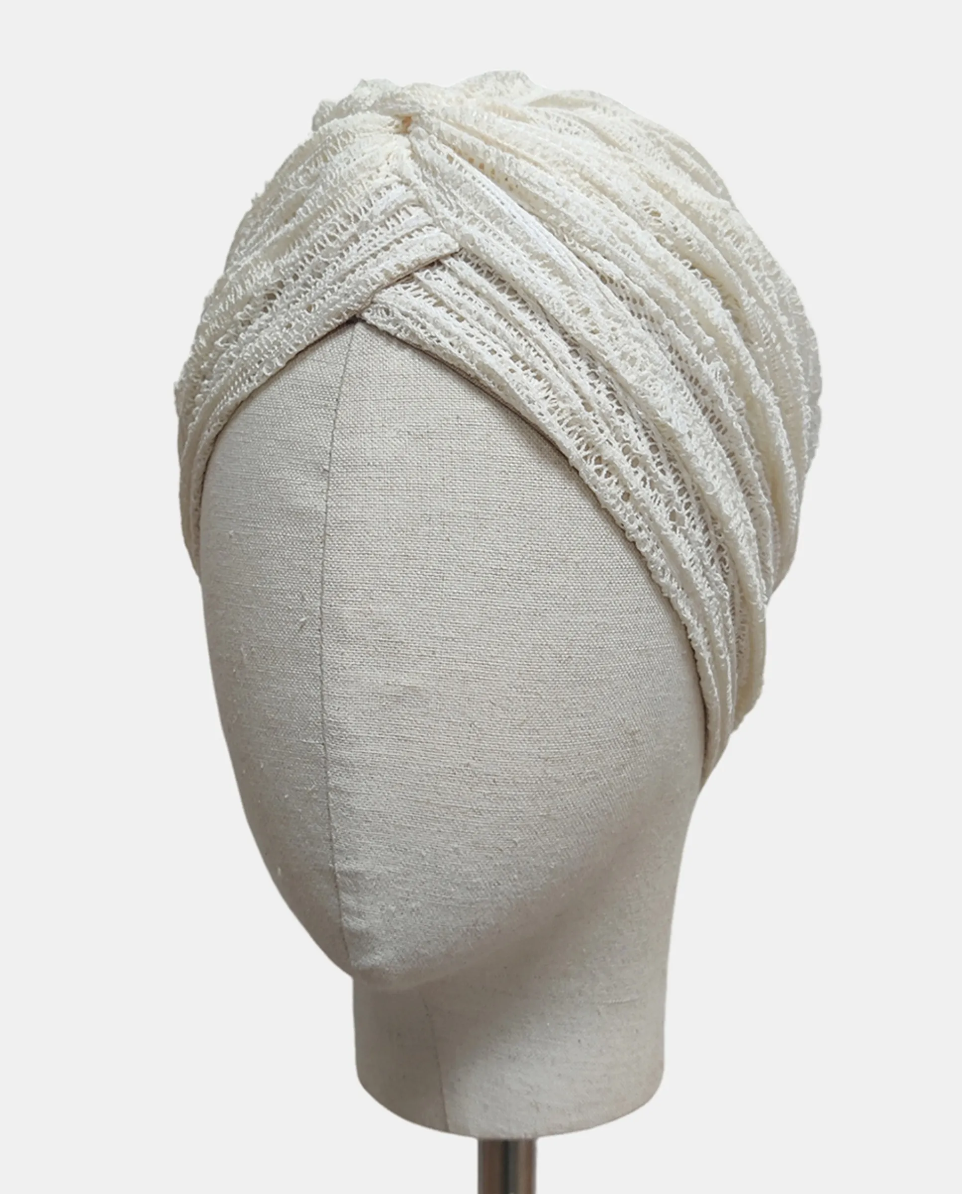 

Онкологический тюрбан крючком с бамбуковой подкладкой Belle Turban, белый