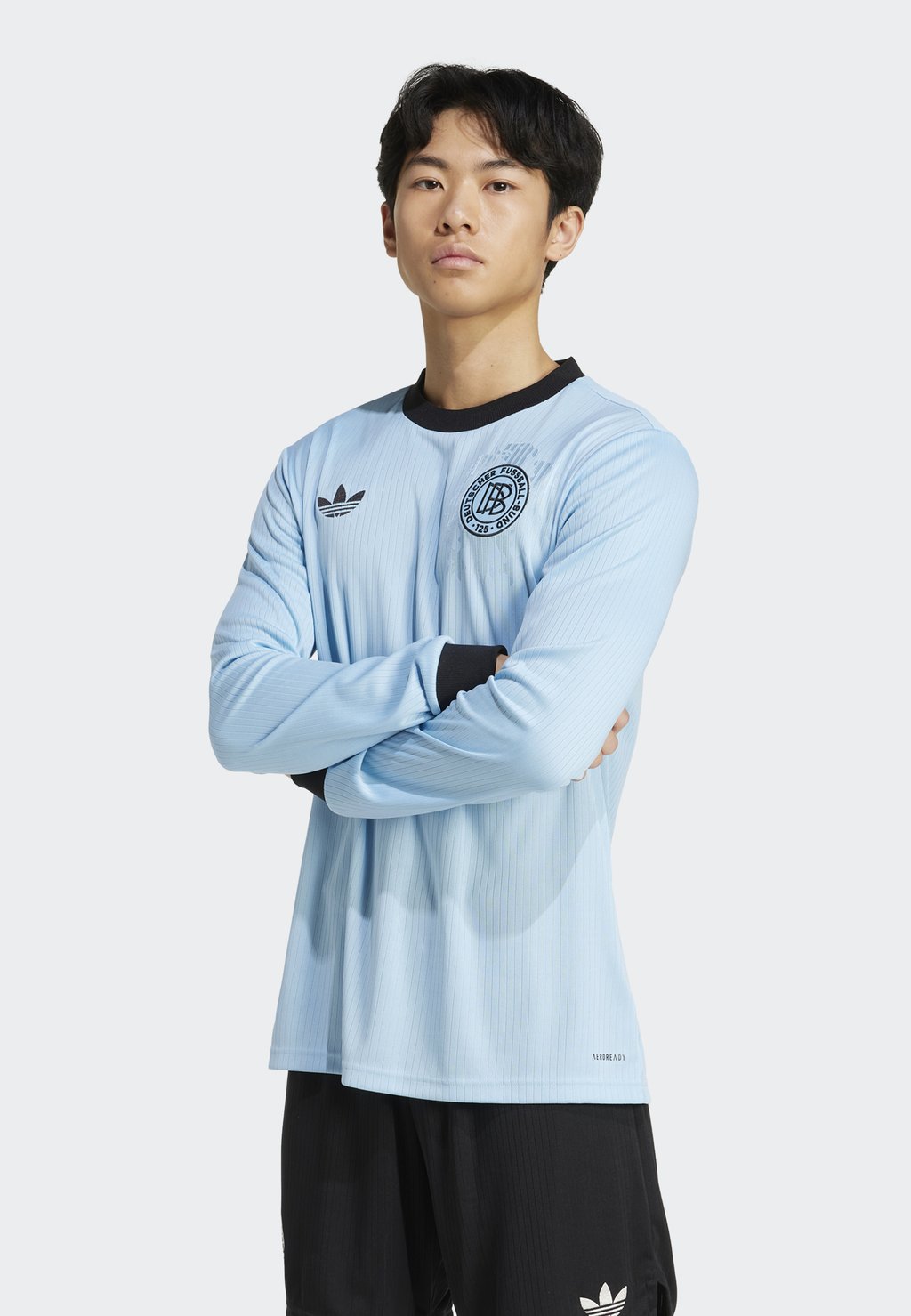 

Форма национальной сборной DEUTSCHLAND 125 ANNIVERSARY - Long sleeved top Adidas Originals, светло-голубой