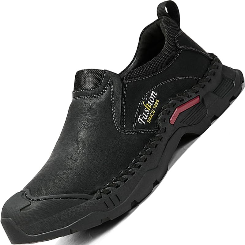 

Мужские повседневные лоферы LZDZN для мужчин, кожаные мужские туфли и работы, ручной работы, лодочные туфли, черный