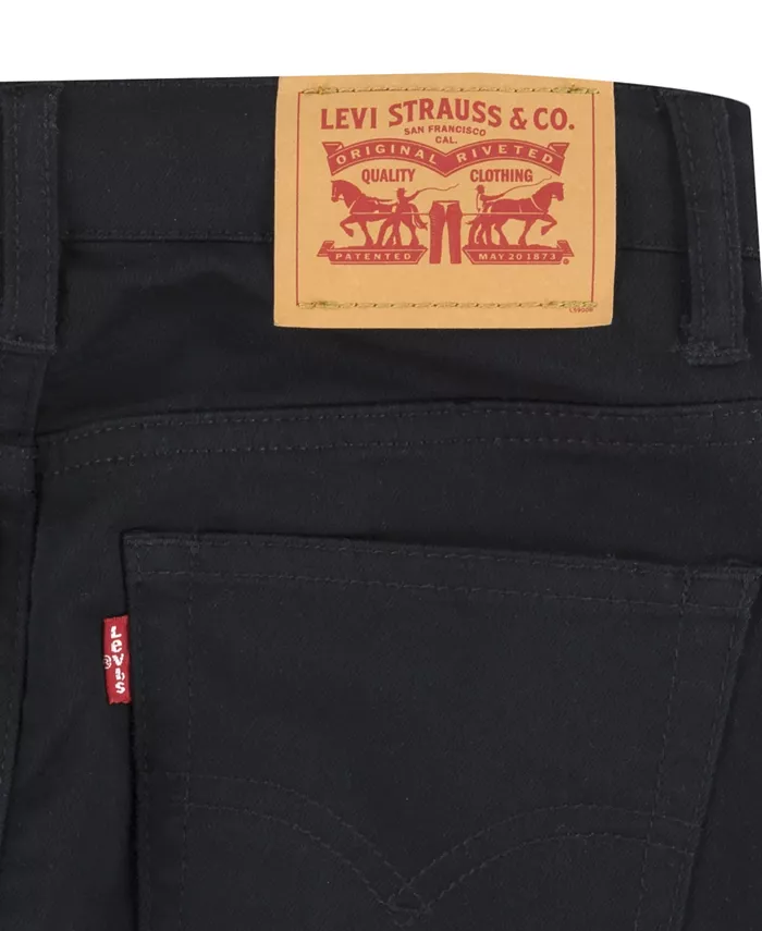 Большие мальчики 502 Taper Fit Stretch Performance Джинсы Levi's, черный — фото 4