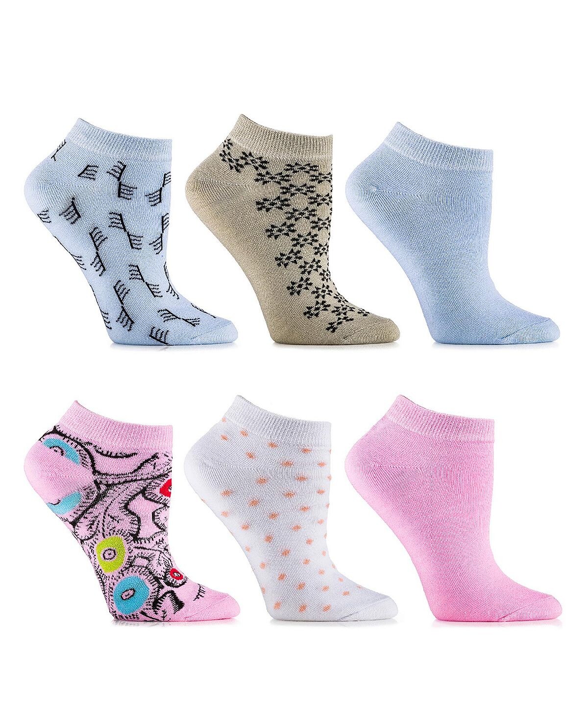 

Женские носки до щиколотки кораллового цвета, 6 шт. Gallery Seven