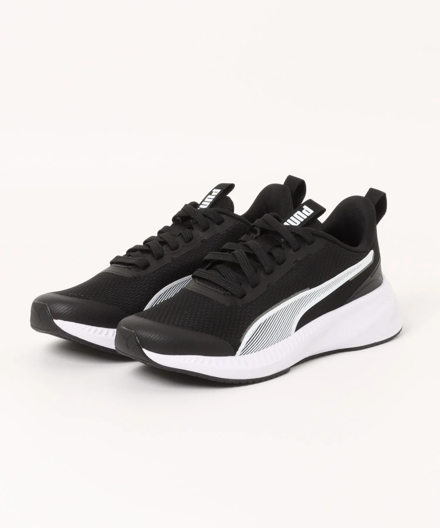 Детские кроссовки PUMA FLYER LITE 3 JR чёрно-белые