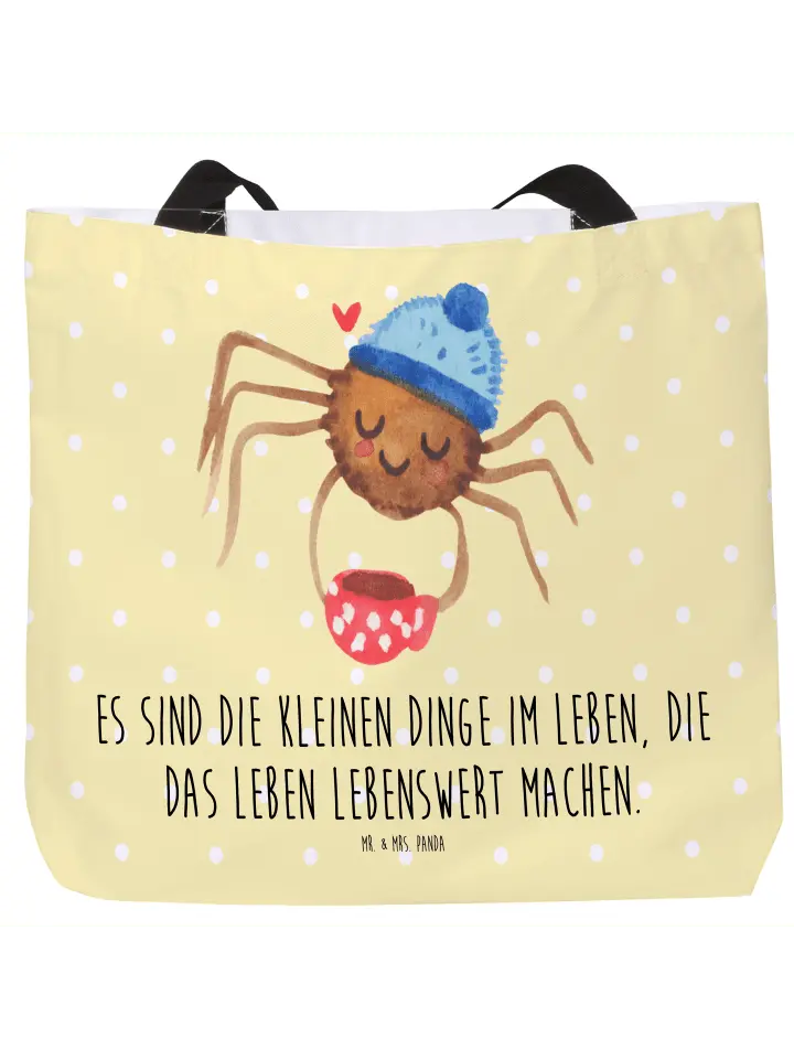 

Сумка-шоппер Mr & Mrs Panda Spinne Agathe Kaffee, пастельно-желтый