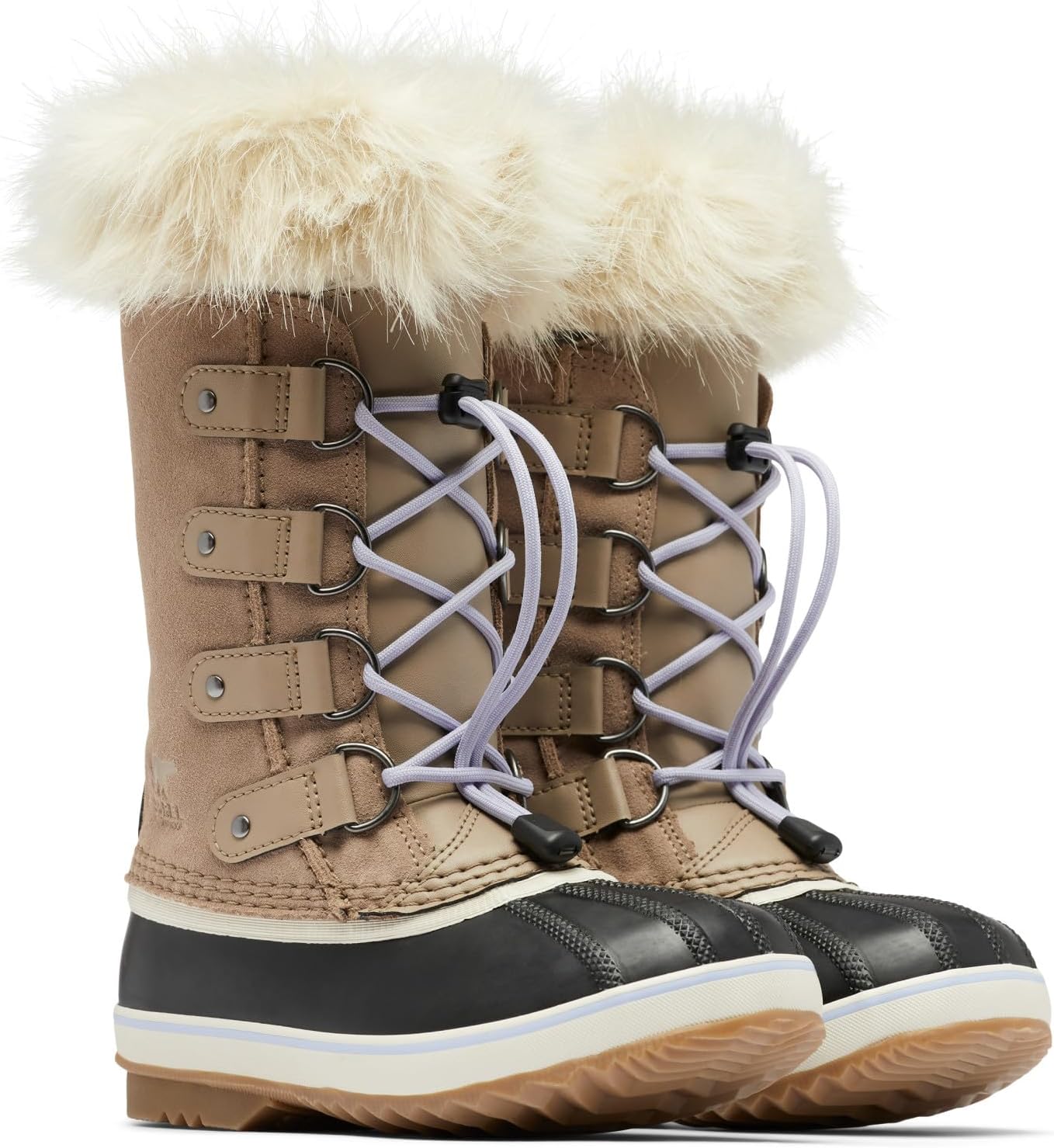 SOREL зимние водонепроницаемые детские ботинки Youth Joan of Arctic, Big Kid (8-12 Years) Omega Taupe, Gum 2