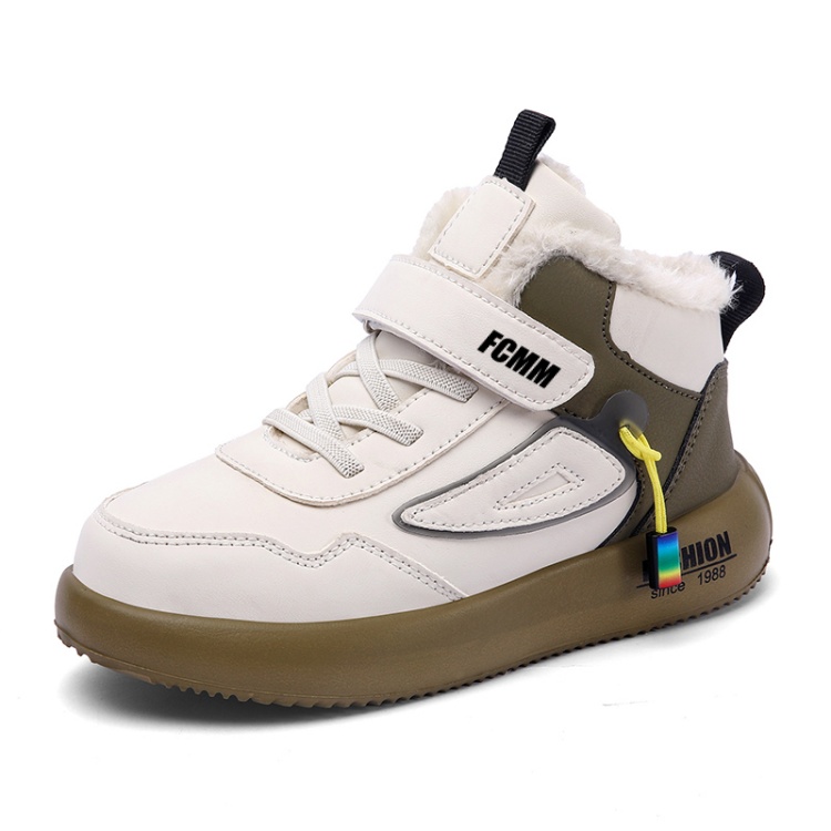 

Кроссовки Slip Resistant, Abrasion Resistant, Waterproof, Thermal Mid Top Casual Shoes Kids' FCMM, бежевый/желтый