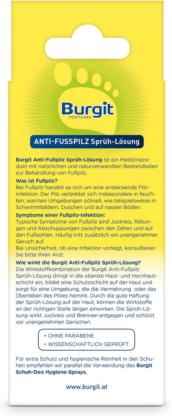Спрей-раствор Burgit Anti-fungus от грибка стопы 25 мл ‎Burgit — фото 2