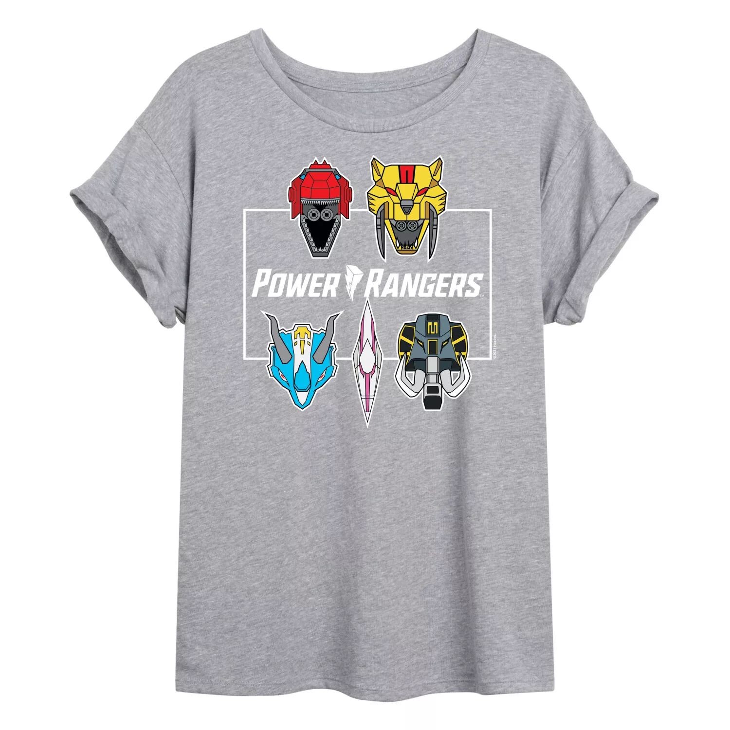 

Футболка Power Rangers Zord Faces для юниоров с струящимся рисунком Licensed Character