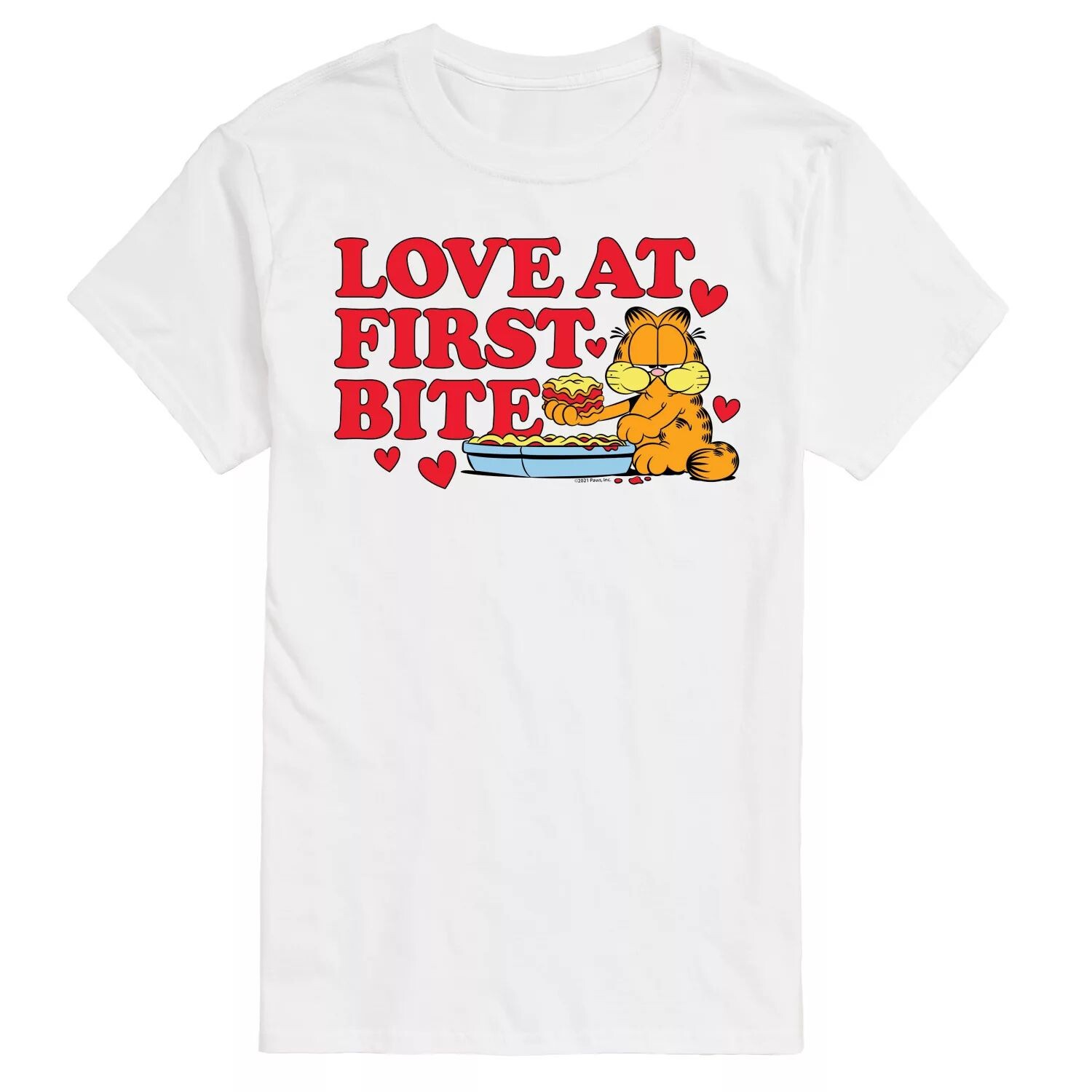 

Футболка Big & Tall Garfield Love First Bite License, белый
