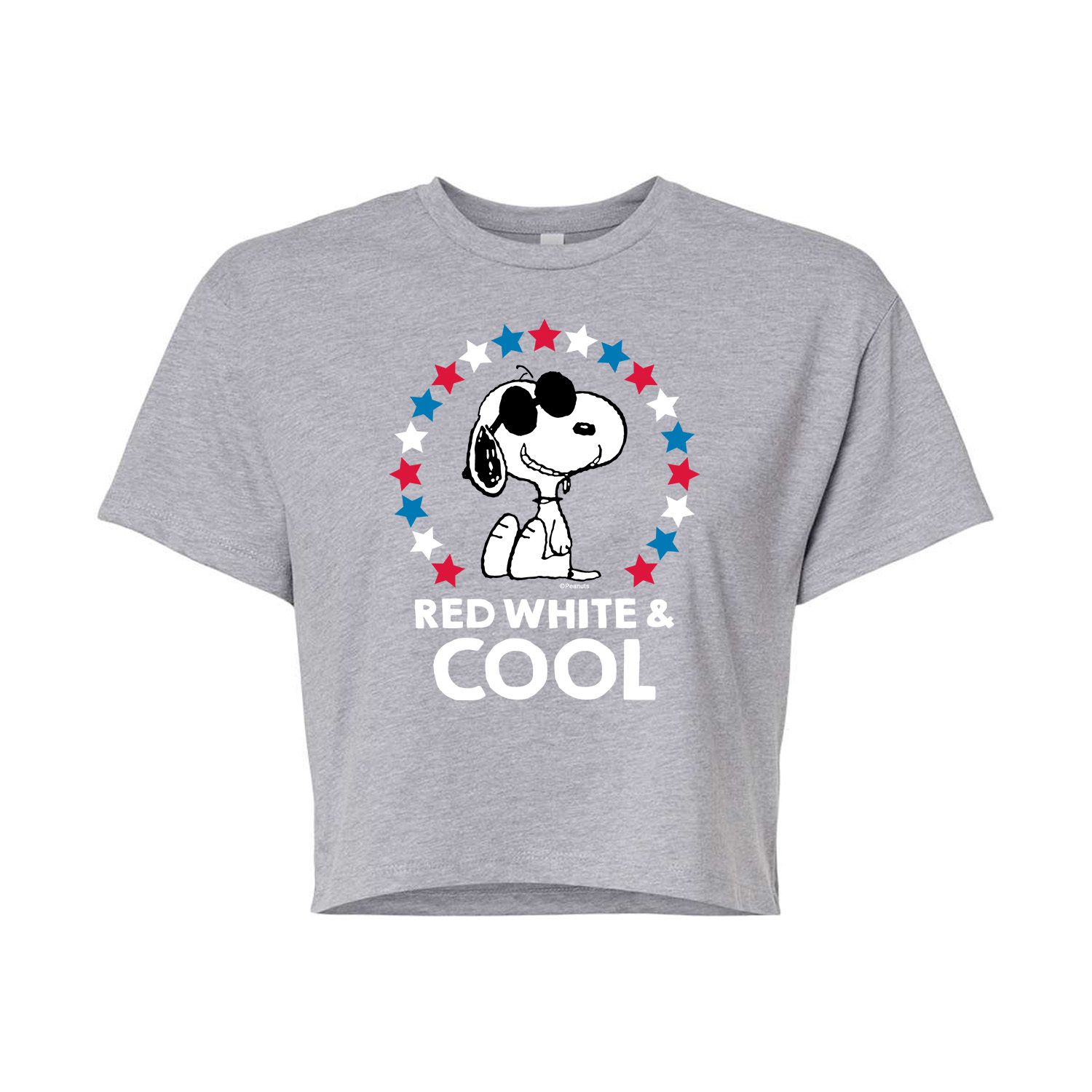 

Укороченная футболка Juniors' Peanuts Snoopy "Red, White, & Cool" Licensed Character