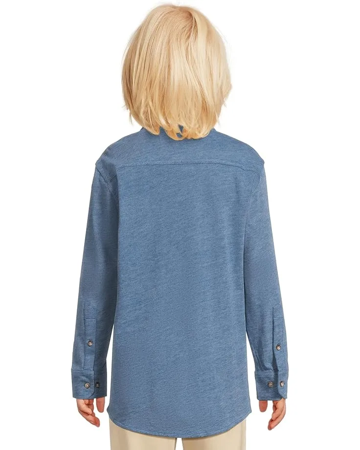 Рубашка Johnston & Murphy Kids XC Flex Stretch Long-Sleeve Shirt (Big Kid), Blue — фото 2