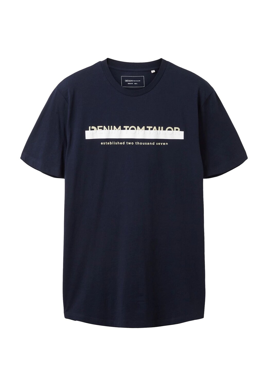 

Футболка, хлопок, логотип, мужская DENIM TOM TAILOR, цвет 10668 Sky Captain