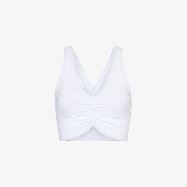 

Бюстгальтер из эластичной ткани Wild Thing с V-образным вырезом Alo Yoga, белый