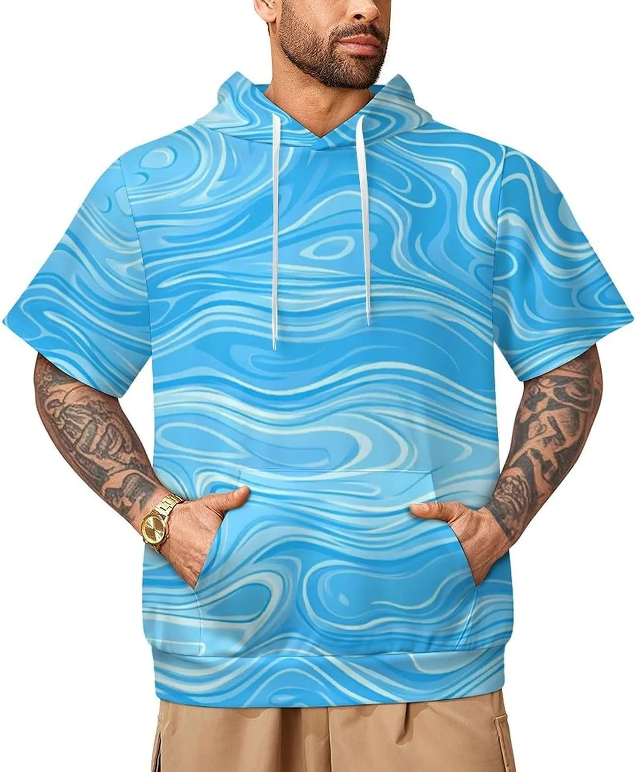 

Мужская толстовка с капюшоном Funny Print и карманом Mlkfa