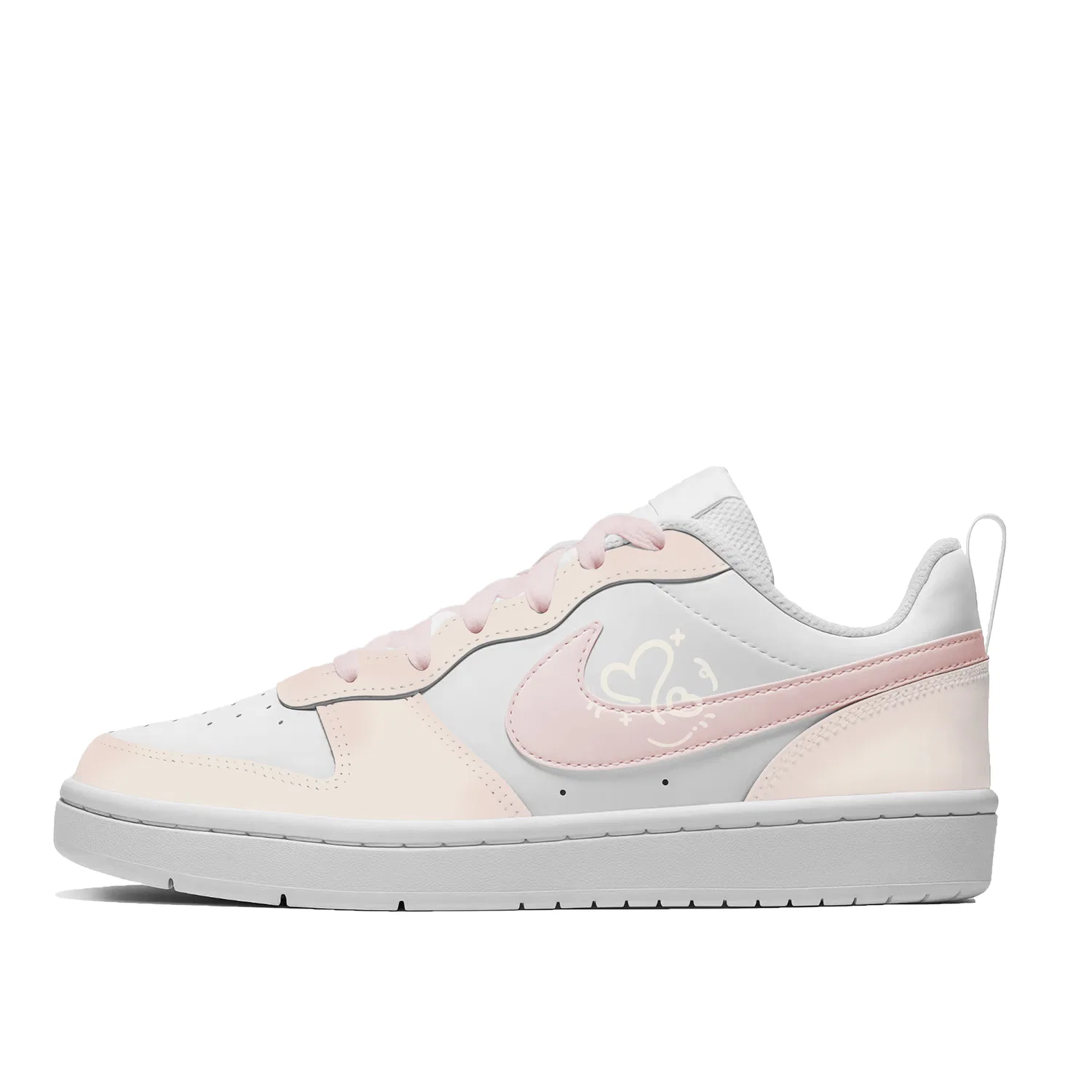 Кроссовки Court Borough 2 Cloud Pink Cherry Blossom, мягкие, универсальные, из кожи Nike