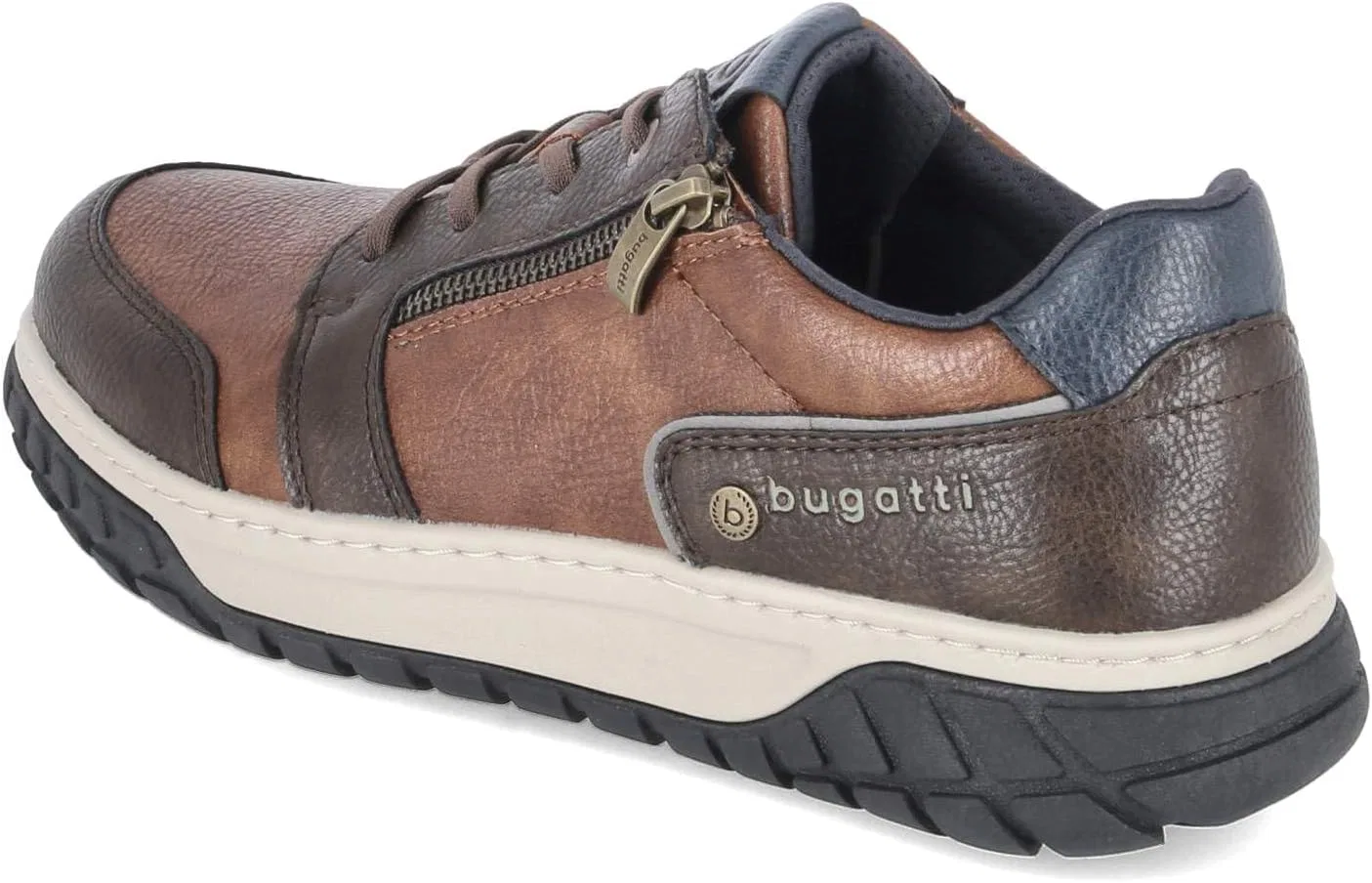 Мужские деловые туфли Bugatti, мужские туфли на шнуровке, Cognac Brown — фото 4