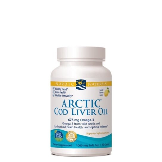 

Nordic Naturals, Масло печени арктической трески, 90 капсул.