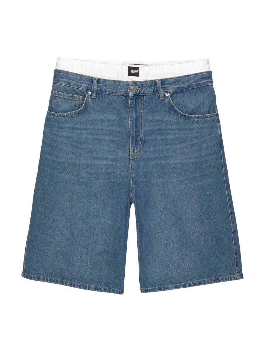 

Джинсовые шорты Pull&Bear Loose fit Jeans, синий деним