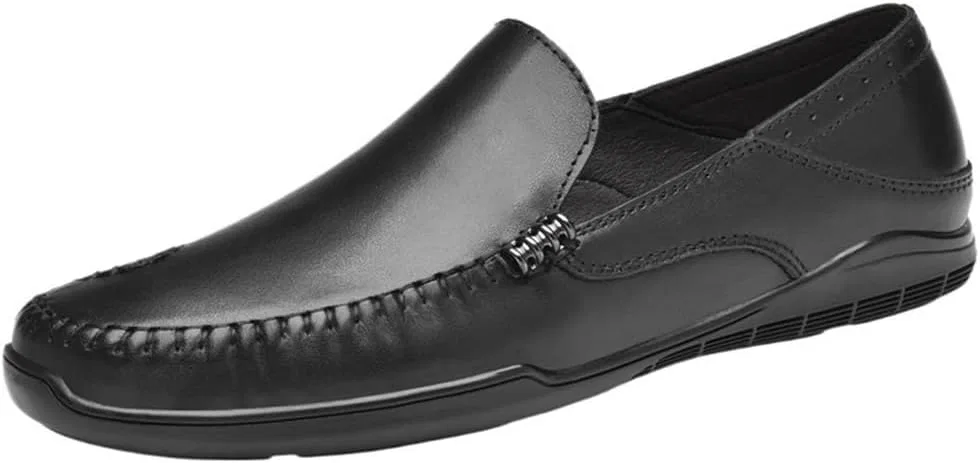 Лоферы кожаные на каблуке, Men’s Slip-On Prom Loafers, Black DHFIRUFSHLO