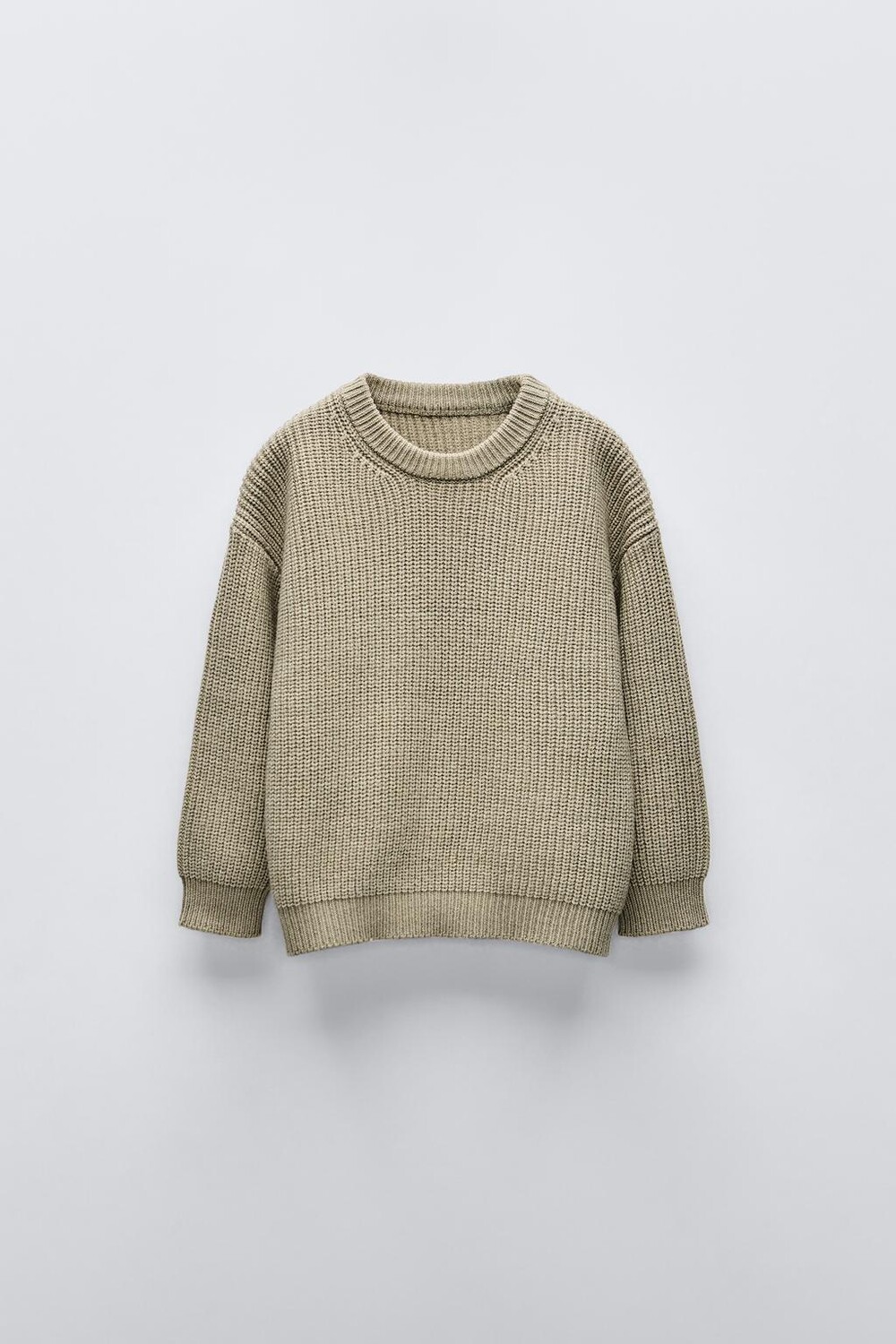 

Свитер однотяжной вязки ZARA, хаки