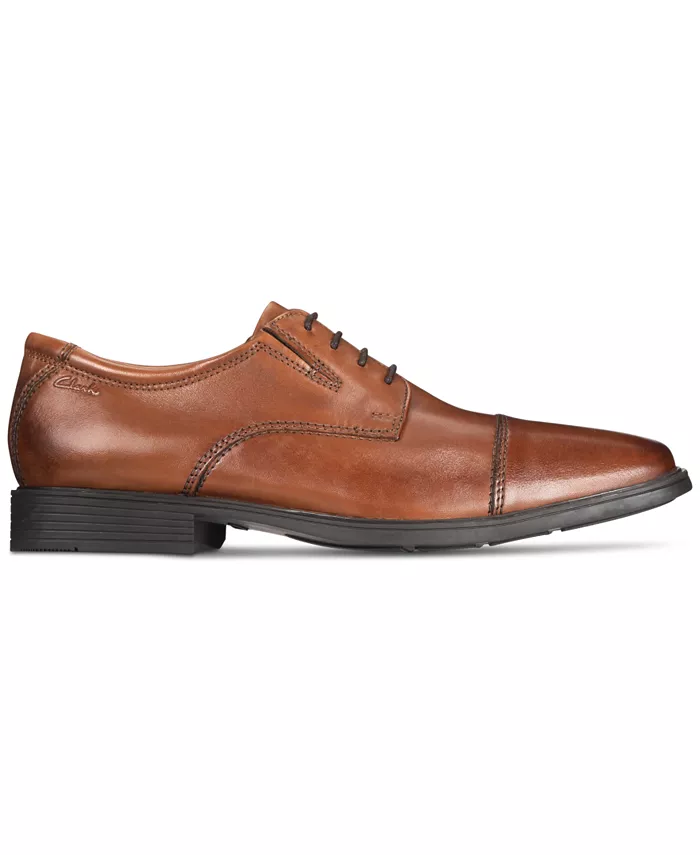Мужские оксфорды Tilden с мыском-каплей Clarks, коричневый — фото 3