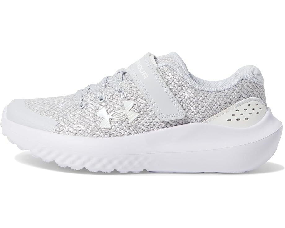 Кроссовки Under Armour Kids Surge 4 Alternate Closure, цвет Halo Gray/White/Iridescent — фото 4