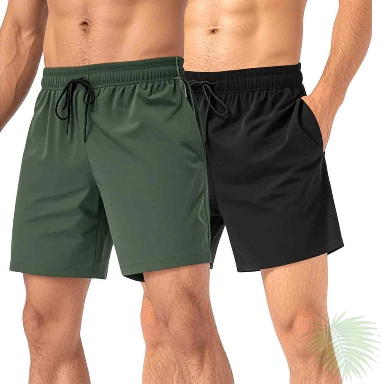 

Мужские легкие дышащие шорты для тренировок с карманом для телефона