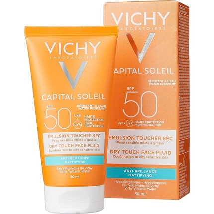 

Capital Soleil Матирующий солнцезащитный крем для лица Dry Touch Spf 50 50 мл, Vichy