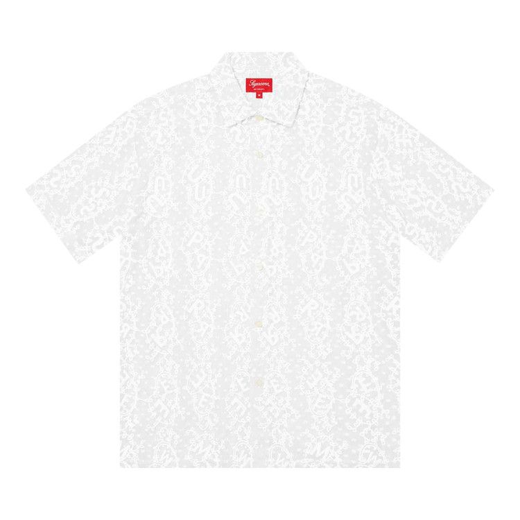 

Рубашка Supreme Chainstitch Chiffon Short-Sleeve Shirt, White