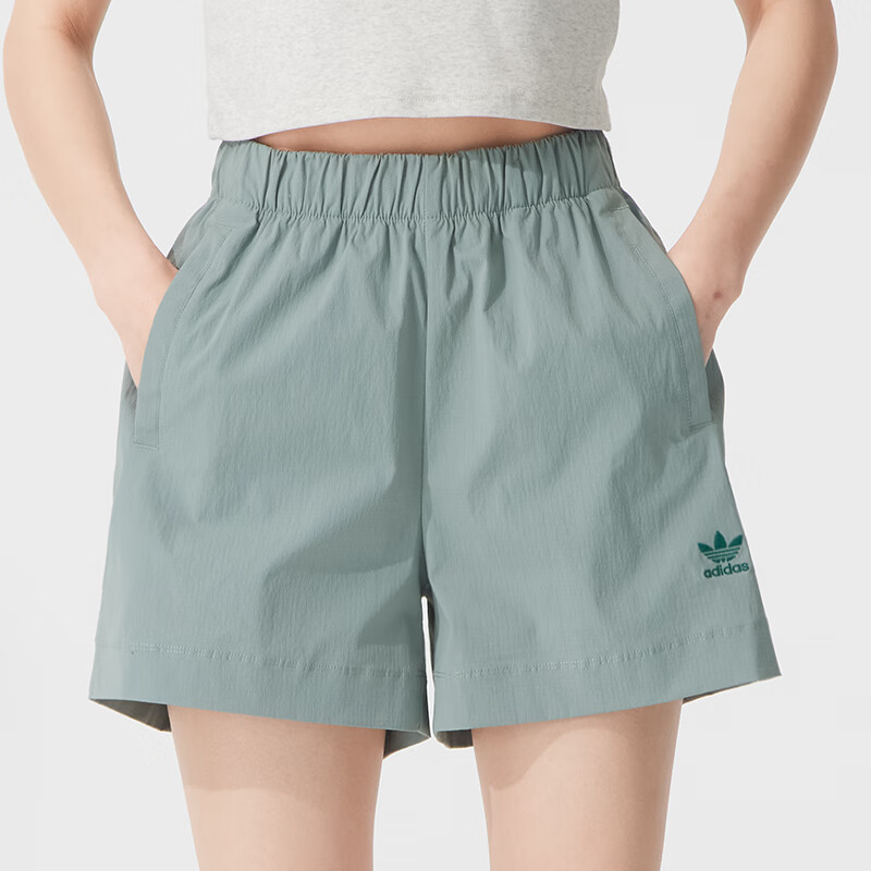 Adidas Originals Женские повседневные шорты зеленого цвета — фото 3