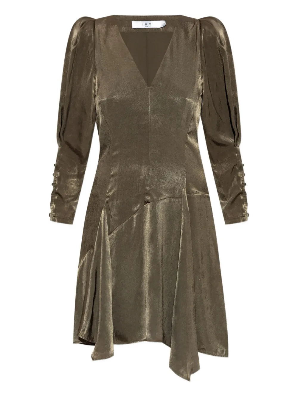 

Платье мини асимметричного кроя с объемными рукавами IRO, зеленый