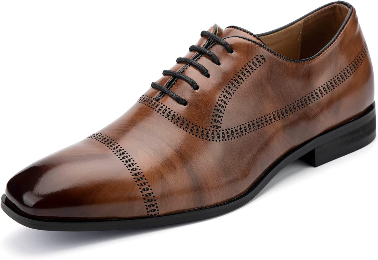 

Мужские оксфорды Meijiana, роскошные оксфорды для мужчин, деловая повседневная обувь, мужские шнурованные модные туфли, Brown-04