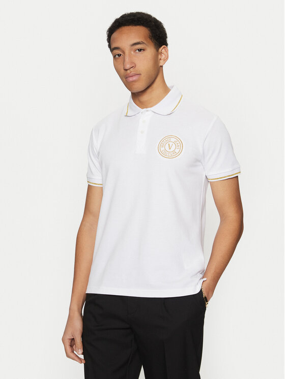 

Рубашка поло стандартный крой 78GAGT00 Versace Jeans Couture, белый