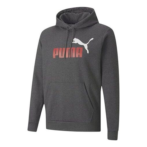 

Толстовка sportswear logo hoodie 'grey red white' Puma, серый