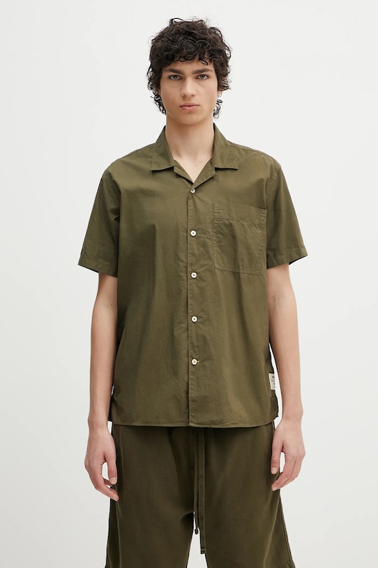 

Хлопковая рубашка Holywell Poplin с коротким рукавом, свободного кроя Barbour, зеленый
