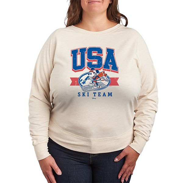 

Футболка с длинным рукавом Plus size Mickey Mouse USA Ski Team Disney
