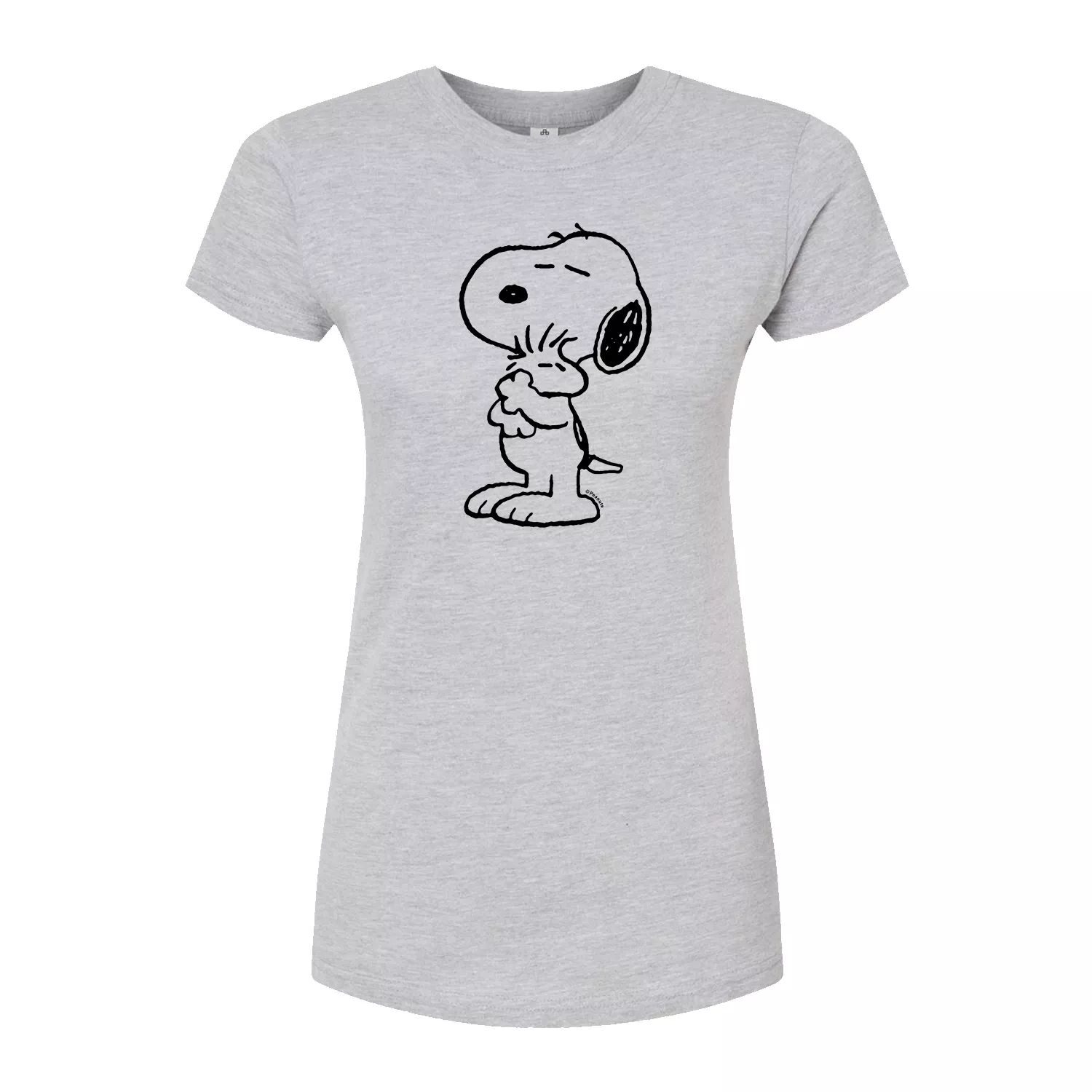 

Облегающая футболка Peanuts Snoopy Woodstock для юниоров Licensed Character, серый