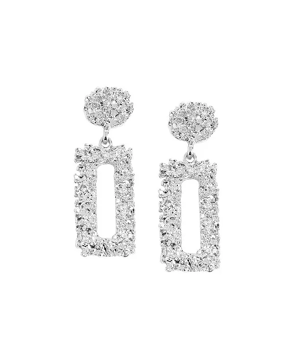 

Женские серебряные текстурированные геометрические серьги-подвески Sohi, silver