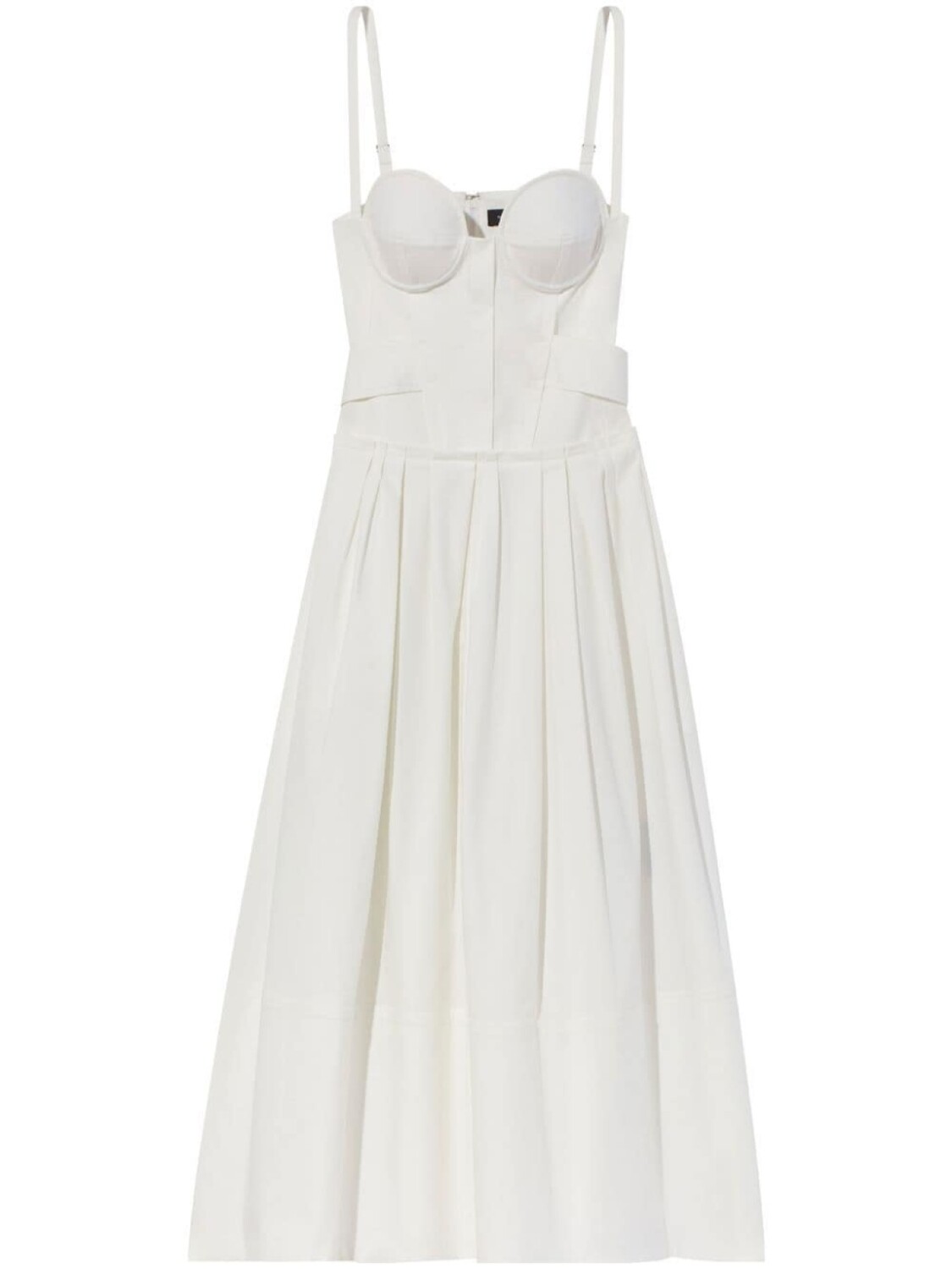 

Proenza Schouler pleated bustier midi dress, белый