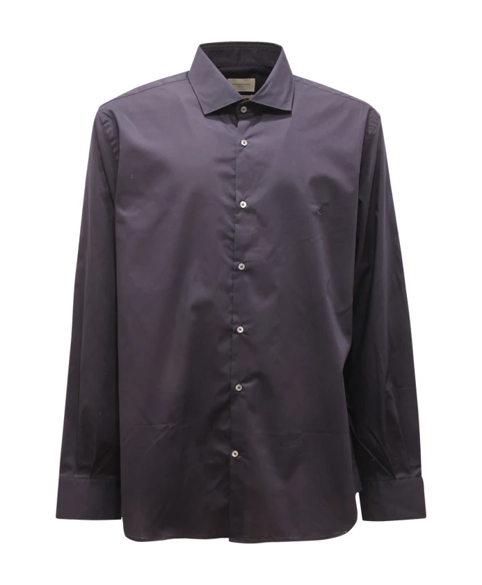 

Итальянская рубашка приталенного кроя темно-синего цвета. Brooksfield, синий