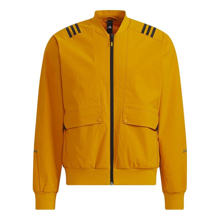 

Куртка adidas Th Wv Bomb Jkt Stripe Printing Sports Jacket Gold Color H40234